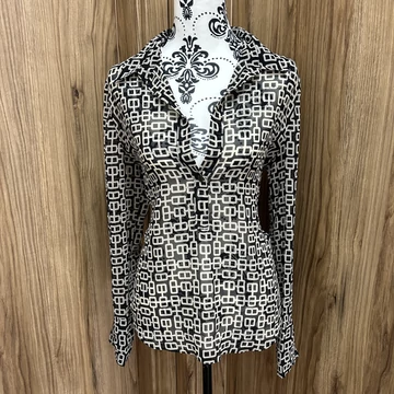 Zara fekete fehér lenge ing (M)