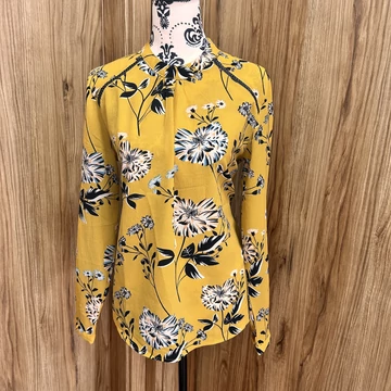 Only mustár virág mintás blúz (M)