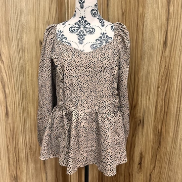 Shein leopárd mintás fodros aljú blúz (XXL)