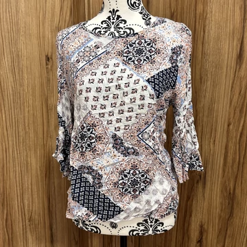 Primark mintás 3/4-es ujjú blúz (XL)