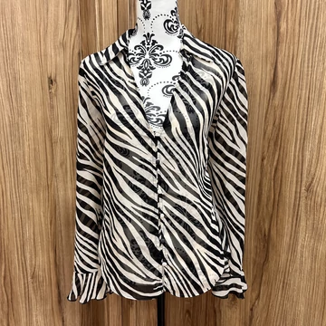 River Island zebra mintás lenge ing (L)