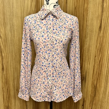 Zara rózsaszín virág mintás hosszú ujjú ing (S)