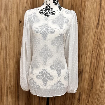 Primark feéhr pöttyös áttetsző blúz 3XL