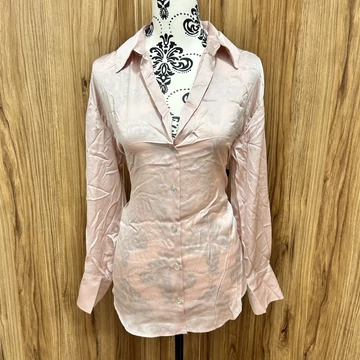Zara rózsaszín selyemhatású ing (M)