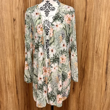 Trópusi mintás lenge kardigán (S-M)