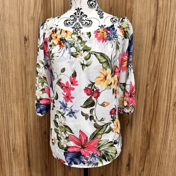 F&F virág mintás rövid ujjú blúz (L)