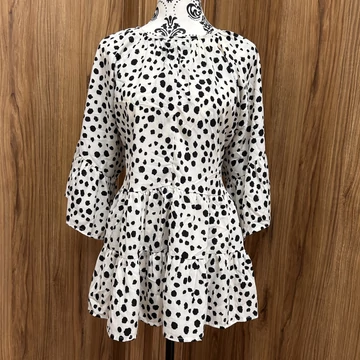 Shein fekete fehér pöttyös ruha (XL)