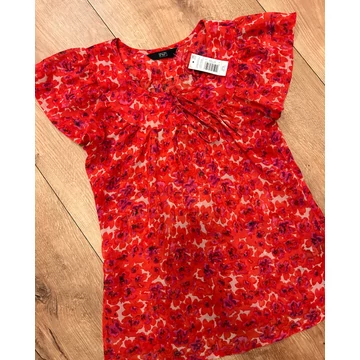 F&F piros lenge blúz (M)