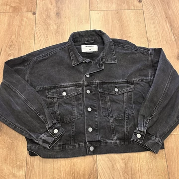 H&M fekete farmer oversize kabát (M)