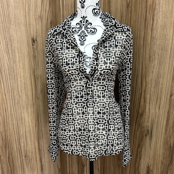 Zara fekete fehér lenge ing (M)