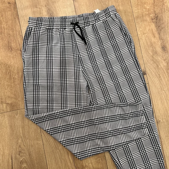 Shein fekete fehér kockás nadrág (XXL)
