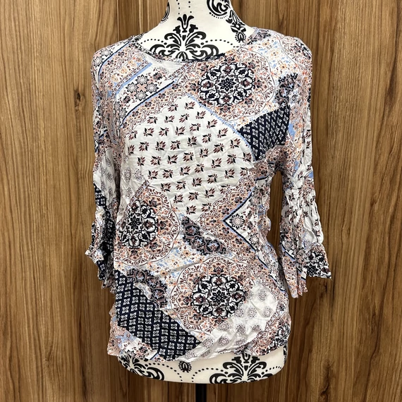 Primark mintás 3/4-es ujjú blúz (XL)