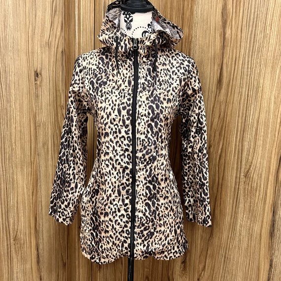 Parka in a Pocket leopárd mintás esőkabát (158)