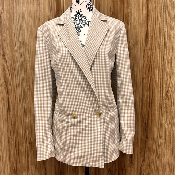 Mango bézs válltöméses zakó (M)