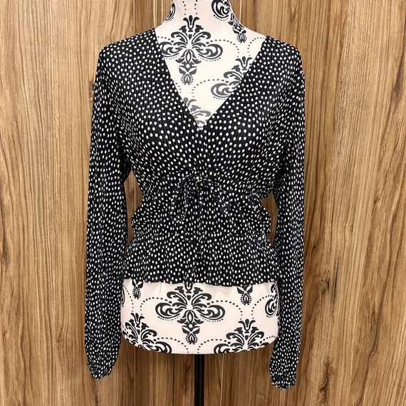 Zara fekete fehér pöttyös blúz (M)