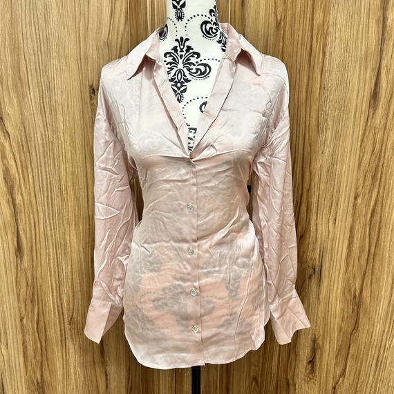 Zara rózsaszín selyemhatású ing (M)