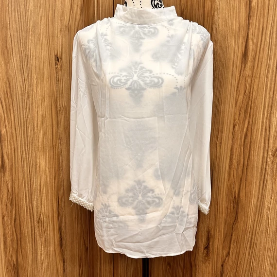 V by Very fehér gyöngyös ujjú blúz (3XL)